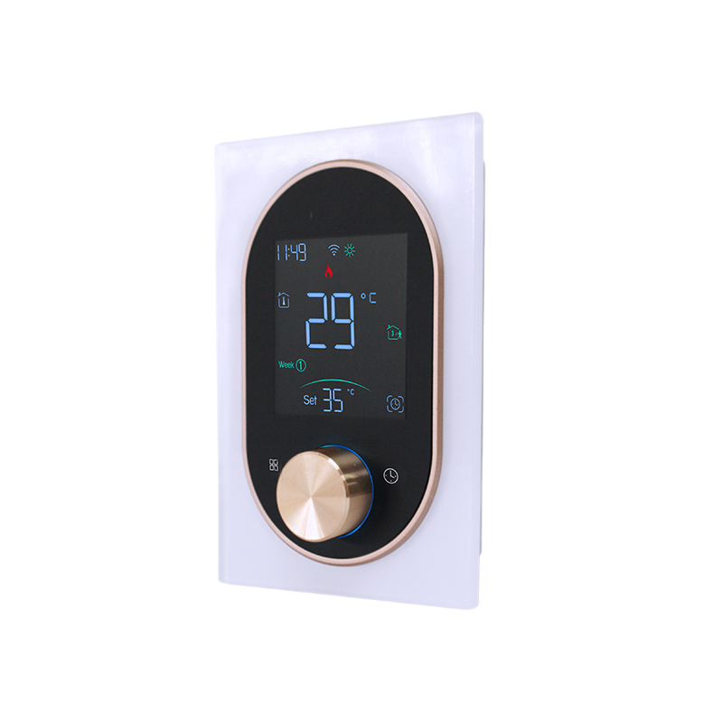 EcoNet-BH white smart baseboard thermostat, front view