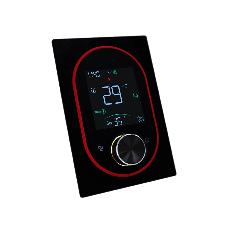 Grus ready EcoNet-BH: product card black thermostat front angle