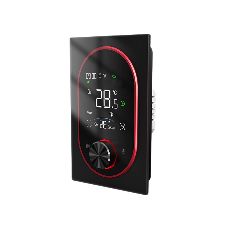 Grus ready EcoNet-BH: product card black thermostat side angle